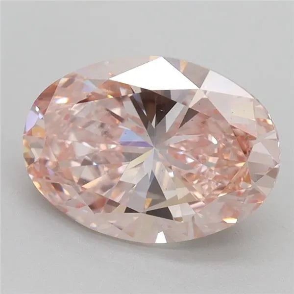 2.50ct Oval Lab Grown Diamond (Colour Fancy Pink, Clarity VS1, IGI Certified)