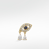Evil Eye with Double Diamond Drop (Protection)