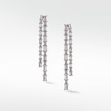 White Lightning Tennis Drop Earrings