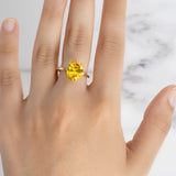 Flora Oval Yellow Sapphire Cocktail Ring