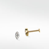 Maxi Marquise Diamond Stud