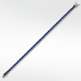 The Everyday Stackable Blue Sapphire Tennis Silver Bracelet