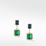 Nexus Sapphire and Emerald Drop Earrings