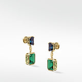 Nexus Sapphire and Emerald Drop Earrings