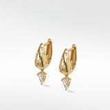 Nocturnal Pear Drop Statement Hoops