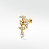 Entwined Diamond Moon and Star Stud  (Love & Adoration)