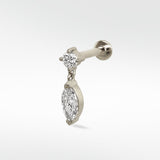 Marquise Double Diamond Drop Stud (Opportunity)