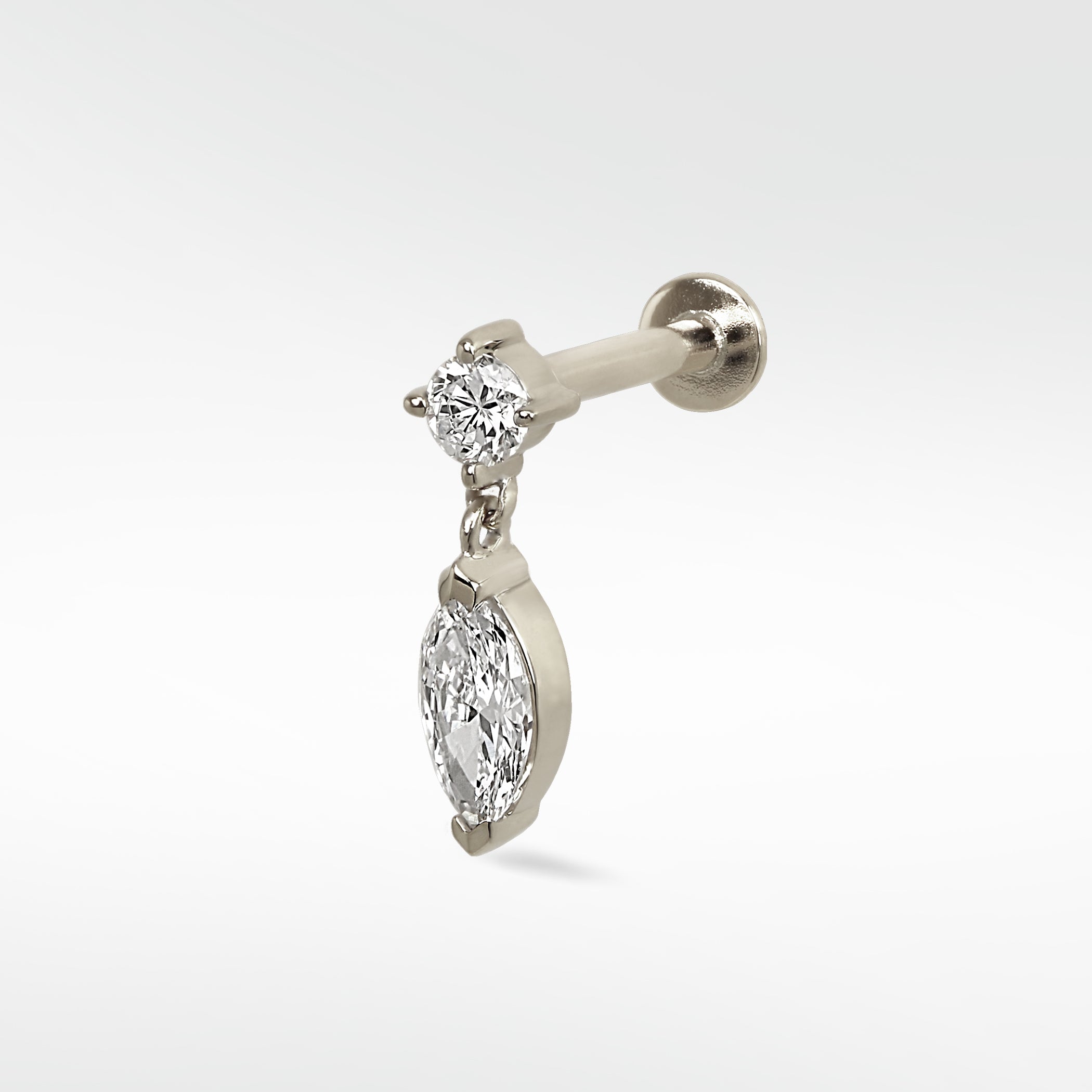 Marquise Double Diamond Drop Stud (Opportunity)