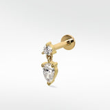 Pear Diamond Drop Stud