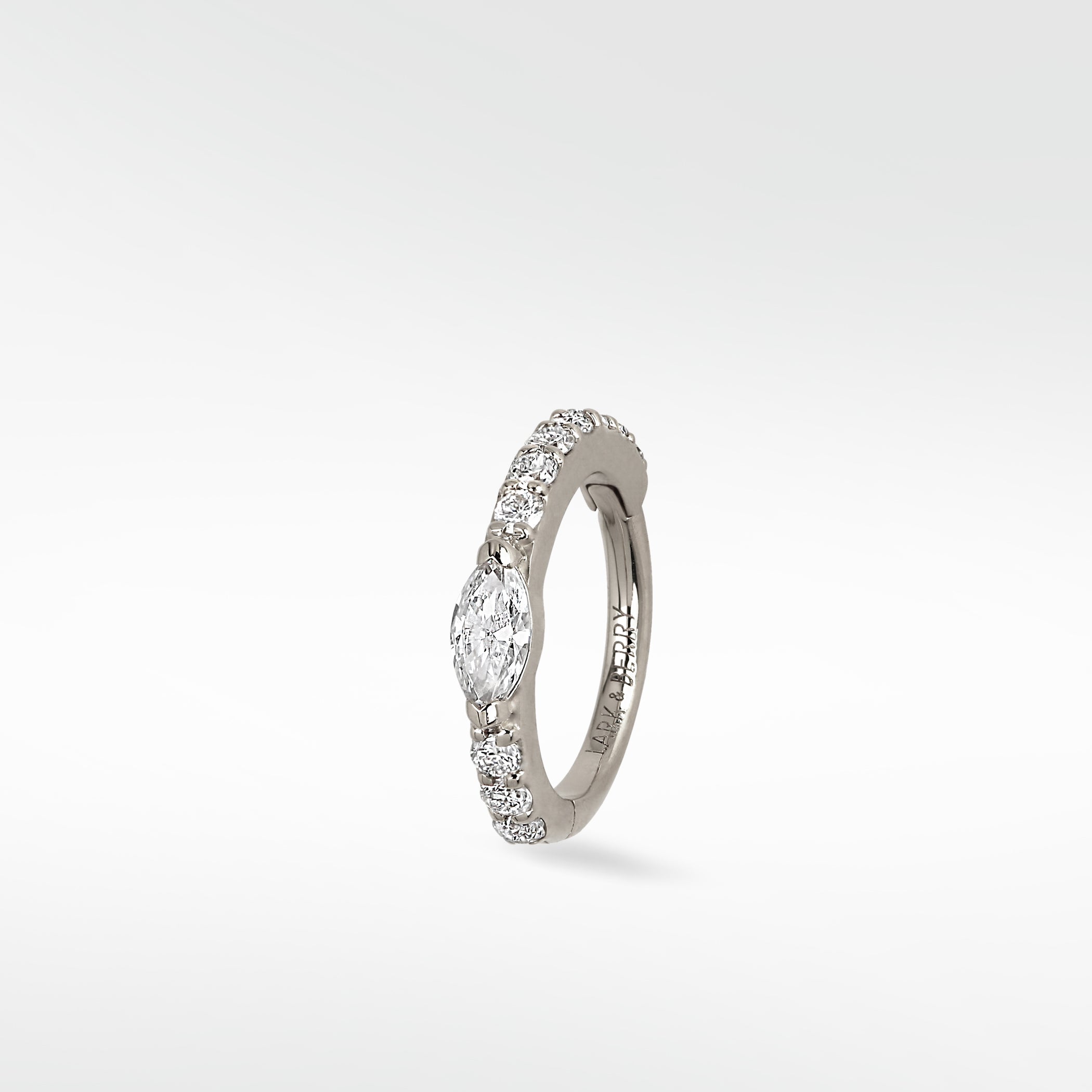 Modernist Marquise Pave Hoop