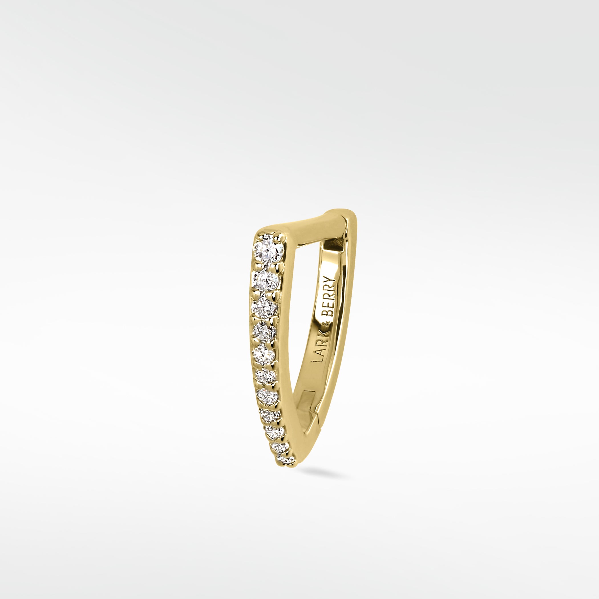 Modernist Graduating Pave Hoop