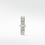 Modernist Triangle and Baguette Diamond Hoop