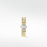 Modernist Triangle and Baguette Diamond Hoop