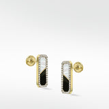 Eclipsis Diamond, Mother of Pearl and Onyx Earrings