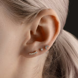 Mini Moon Diamond Stud Earring