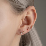 Lightning Strike Diamond Stud Earring