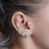 Shooting Star Diamond Crawler Stud Earring