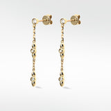 Passionflower Vine Gold Chain Earrings