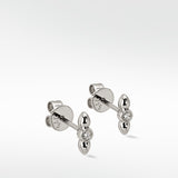 Iris Petal Silver Studs