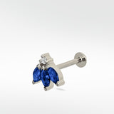 Blossom Stud Blue sapphire