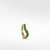 Wavy emerald Hoop
