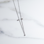 Elegant Silver Droplet Necklace