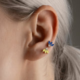 Blossom Stud Blue sapphire