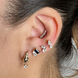 Veto Lux Blue Sapphire and Marquise Diamond Stud