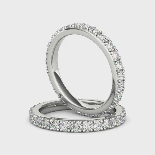 White gold eternity ring with cultured diamonds lab grown diamonds created diamonds lark and berry