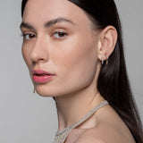 Modernist Tennis Diamond Stud Earring