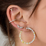 Rainbow Veto Daisy Hoops