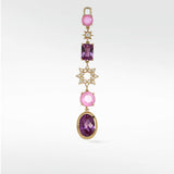 Detachable Diamond Starburst and Sapphire Long Drop with cultured diamonds lab grown diamonds created diamonds lark and berry