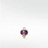 Detachable Purple Sapphire and Diamond Drop with cultured diamonds lab grown diamonds created diamonds lark and berry