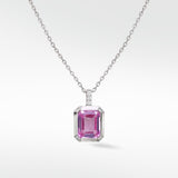 Blossom Pink Sapphire and Diamond Pendant