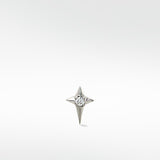 Mini Cross Diamond Stud Earring