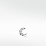 Mini Moon Diamond Stud Earring