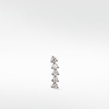 Modernist Tennis Diamond Stud Earring
