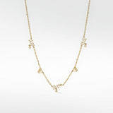 Veto Station Necklace in 14K Gold