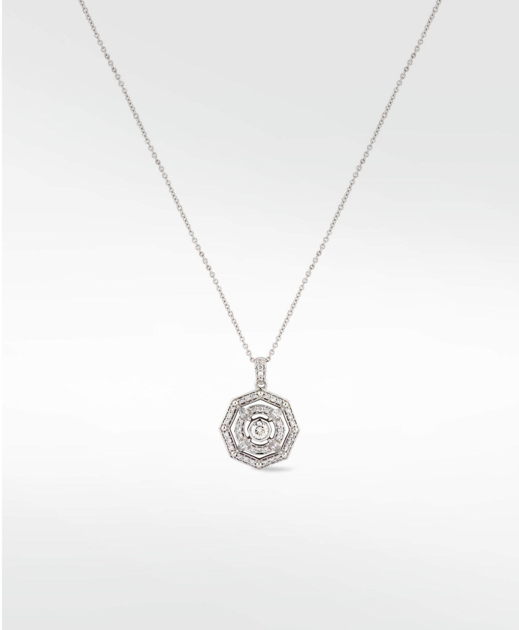 Aerides Diamond Pendant in Solid 18K Gold - Lark and Berry