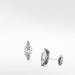 Chestnut Diamond Stud Earrings Marquise Cut - Lark and Berry