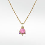 Detachable Pink Sapphire Celestial Drop Earrings - Lark and Berry