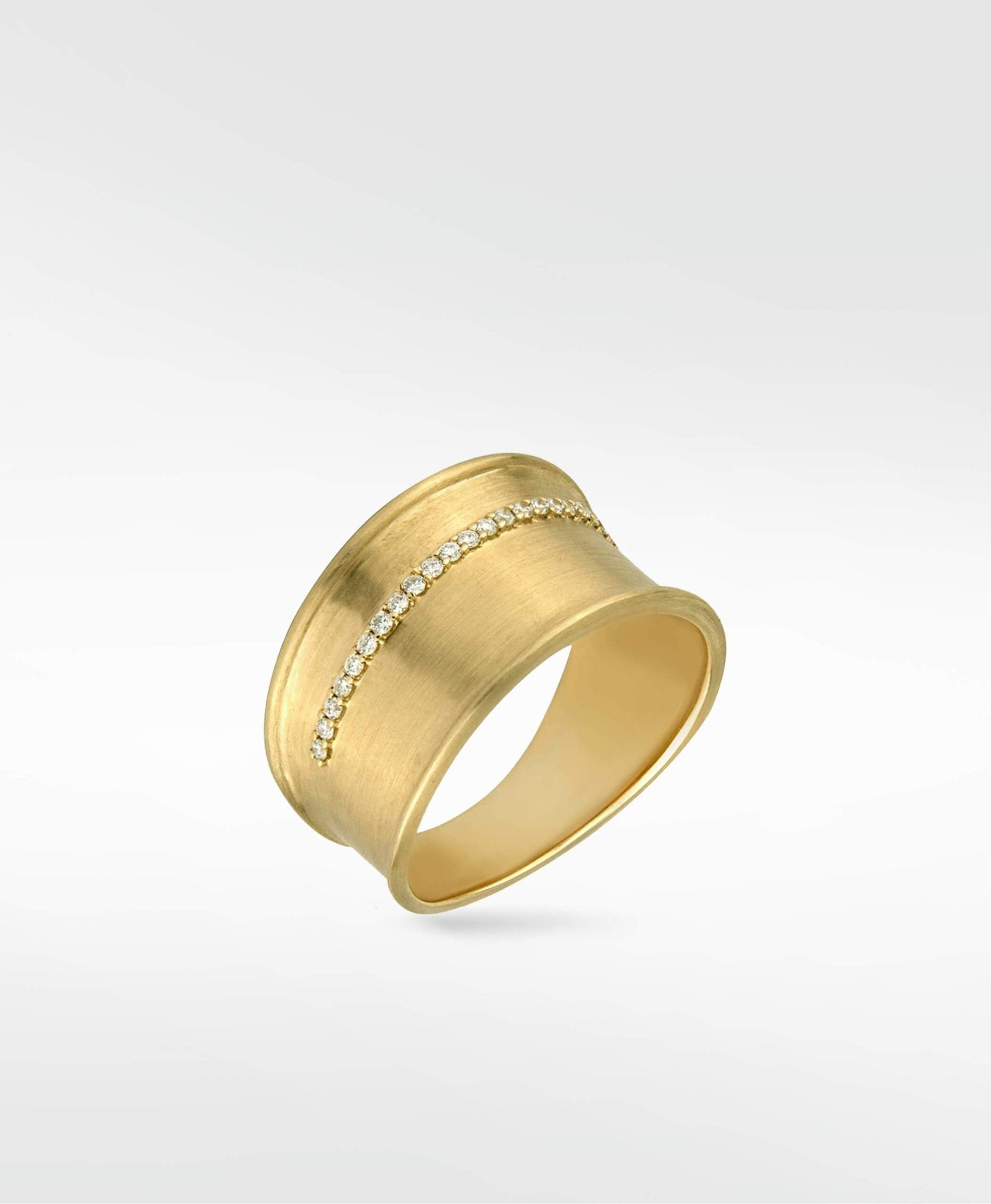Dune Diamond Band in Solid 14K Yellow Gold - Lark and Berry