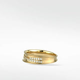 Dune Slim Diamond Band in Solid 14K Yellow Gold - Lark and Berry