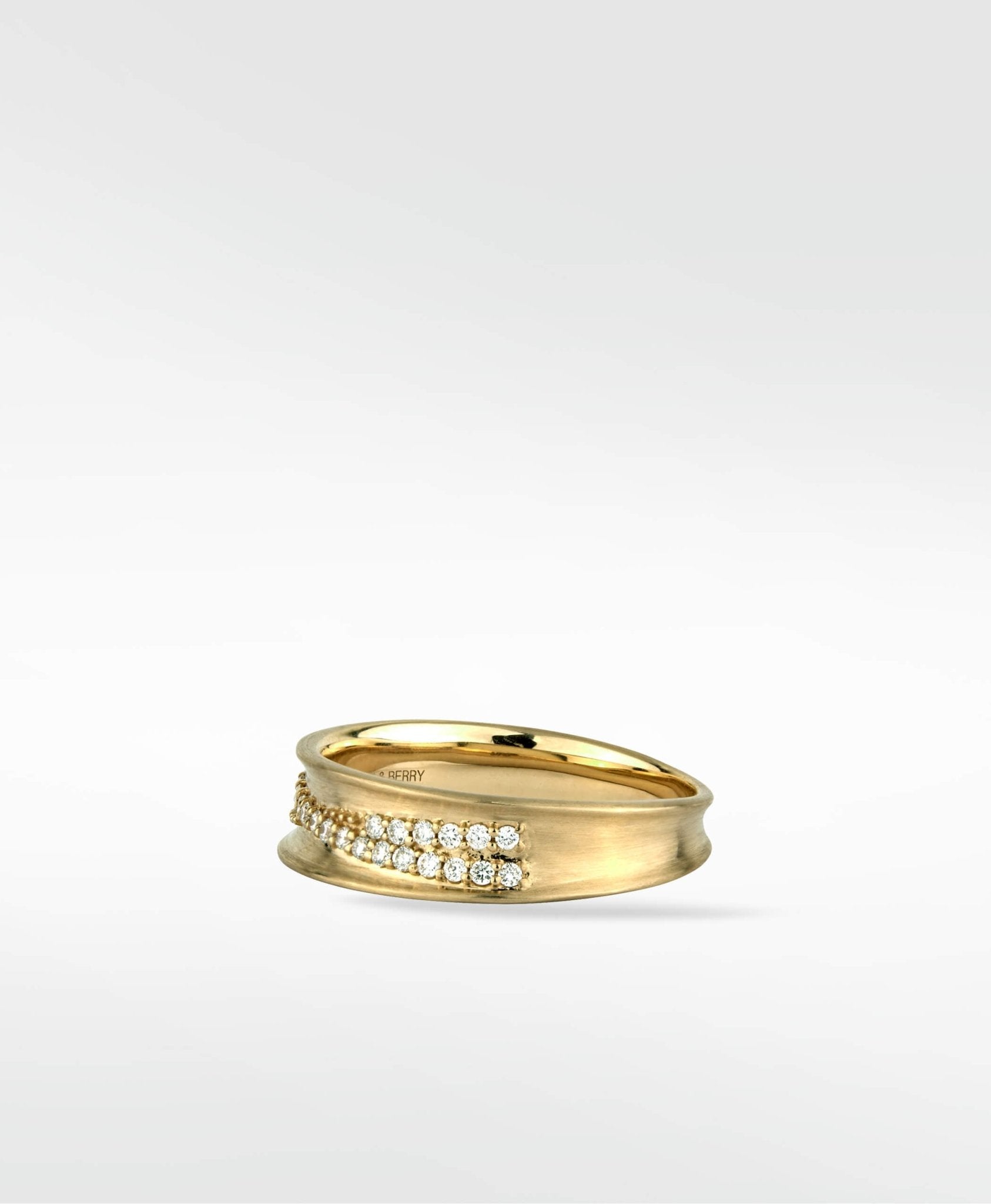 Dune Slim Diamond Band in Solid 14K Yellow Gold - Lark and Berry