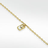 Eclipsis Charm bracelet with Onyx and Mother Of Pearl, in 18k Yellow Gold - Lark and Berry