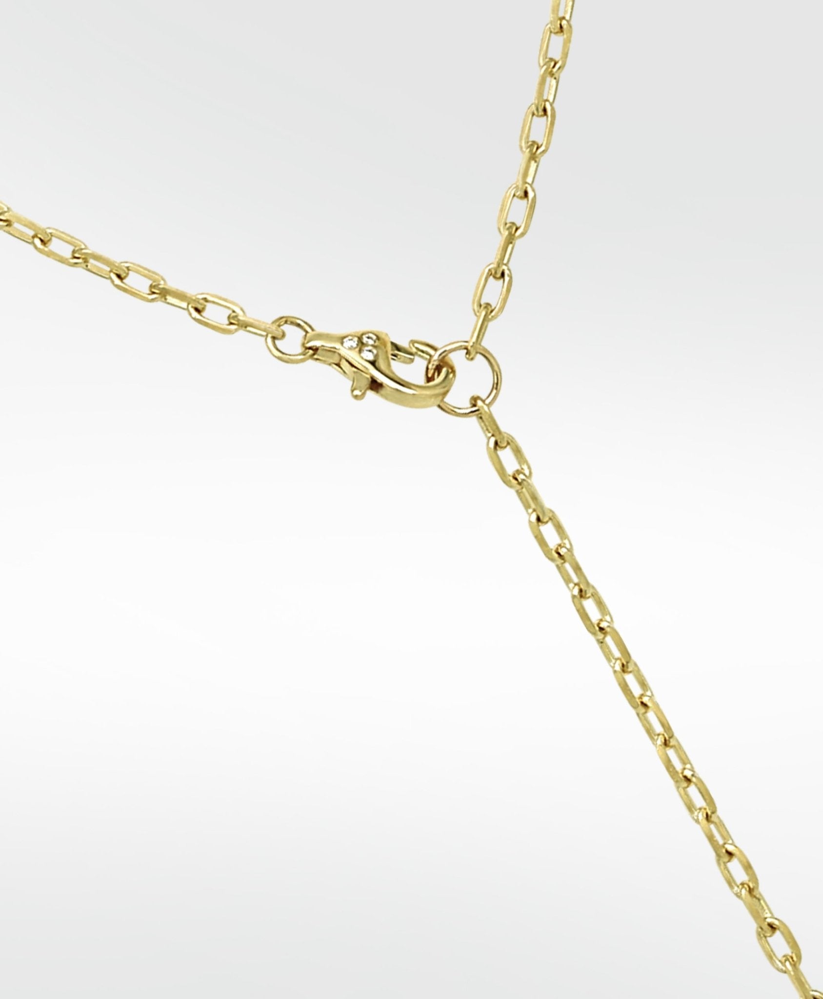 Eclipsis Diamond Edged Pendant with Mother of Pearl and Onyx in 18k Yellow Gold - Lark and Berry