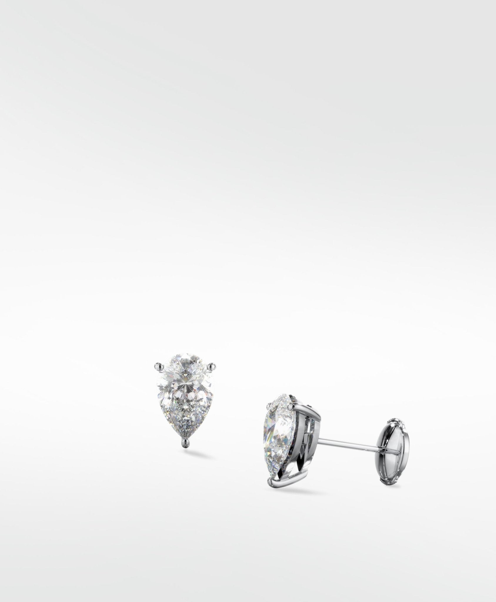 Elm Diamond Stud Earrings Pear Cut - Lark and Berry