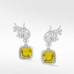 Flora Diamond Earrings (without detachable drops) in Solid 18K White Gold - Lark and Berry