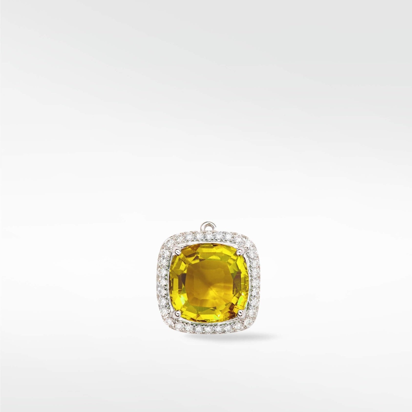 Flora Fancy Yellow Sapphire Detachable Pendant in Solid 18K Gold - Lark and Berry