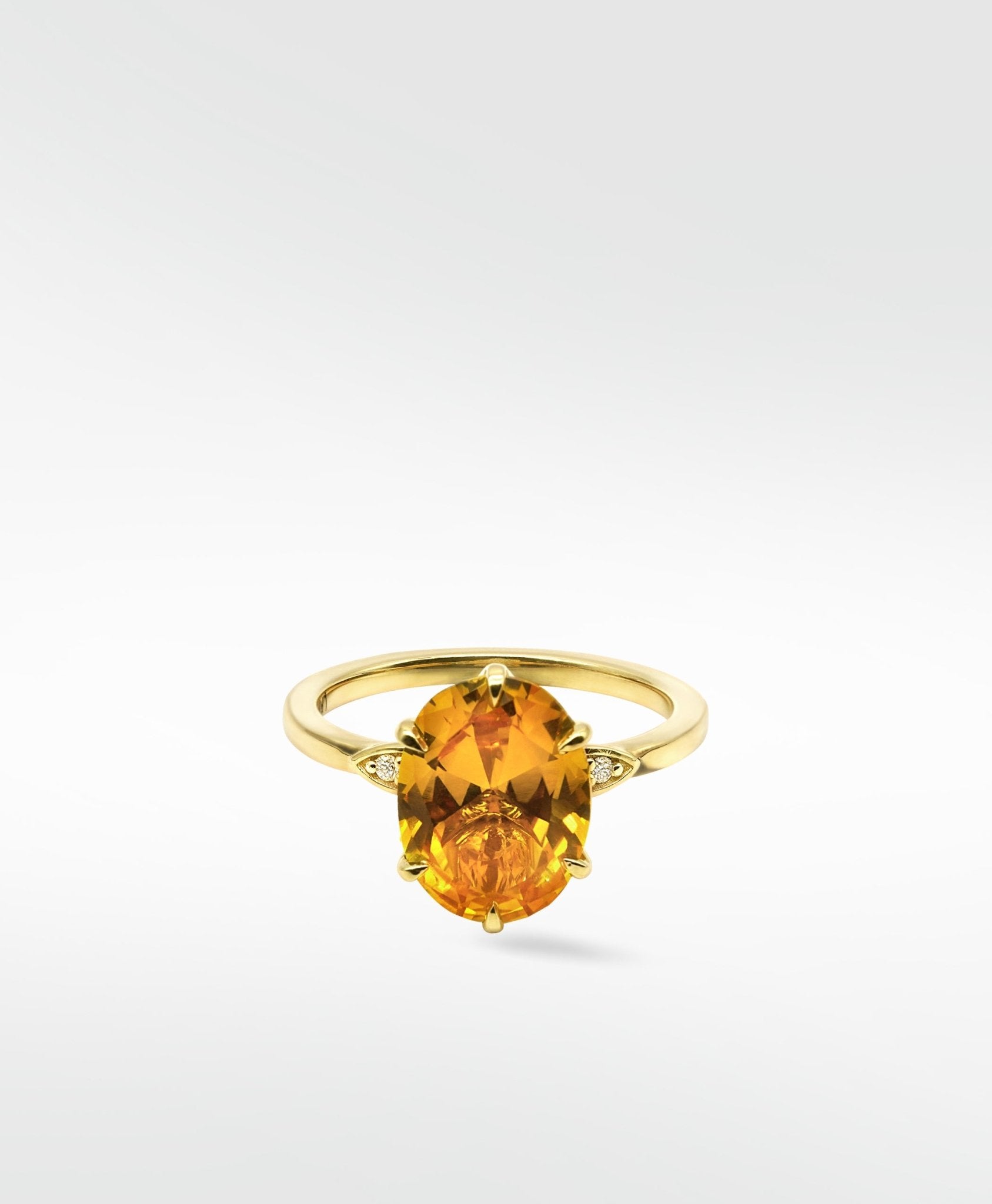 Flora Oval Yellow Sapphire Cocktail Ring - Lark and Berry
